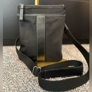 Coach Vtg Black Nylon swingpack bag